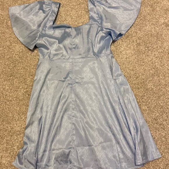 Blue short dress M - Picture 3 of 4